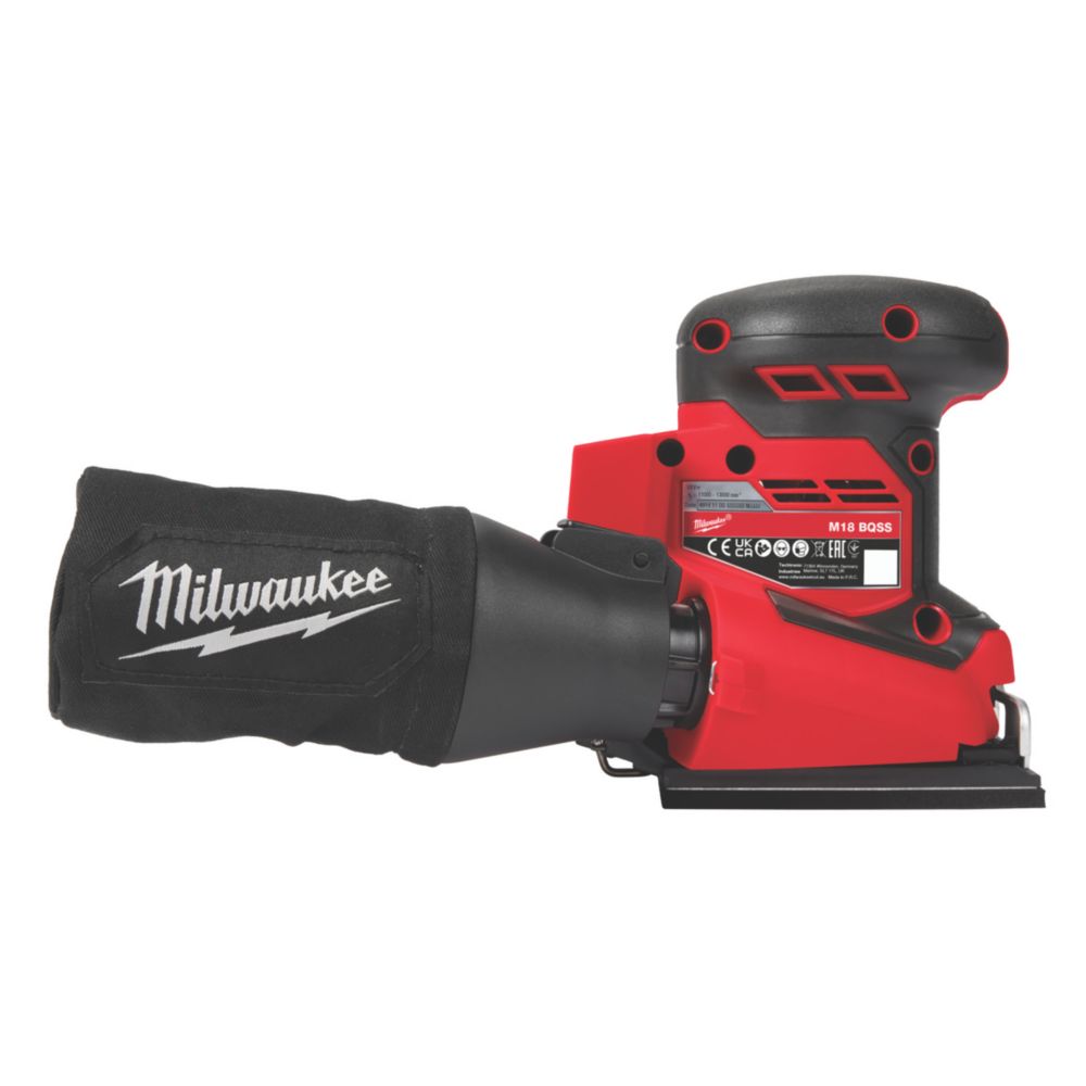 Milwaukee M18BQSS 0 18V Li Ion RedLithium Cordless Sheet Sander Bare Screwfix