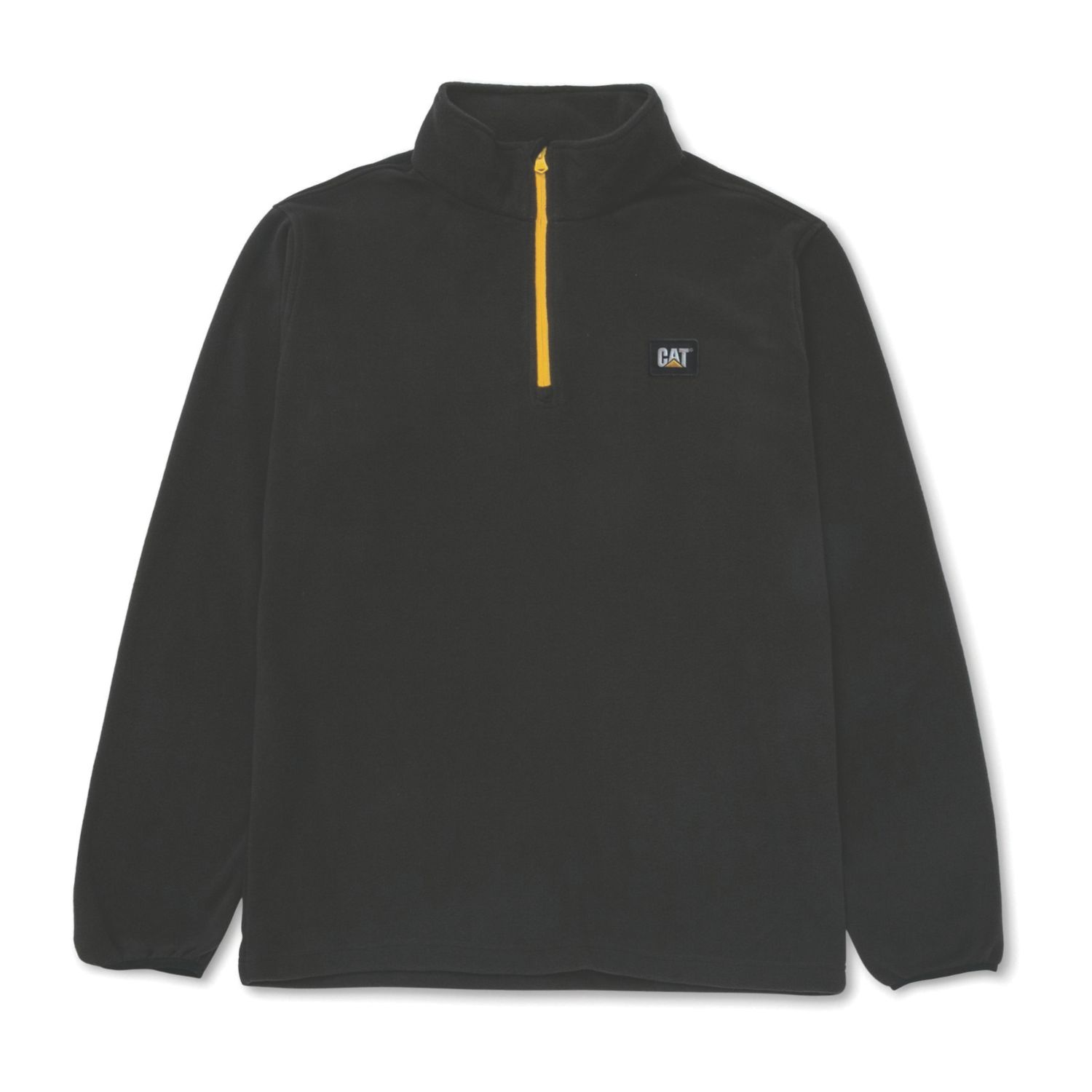 CAT Quarter Zip Microfleece Black Large 41" Chest (618XK)