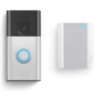 Ring  Wired or Wireless Smart Video Doorbell & Chime Satin Nickel