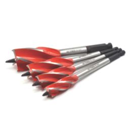 Armeg Wood Beaver Hex Shank 4-Flute Auger Wood Drill Bit Set 4 Pieces