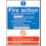 Essentials  Non Photoluminescent "Fire Action" Notice Signs 210mm x 148mm 50 Pack