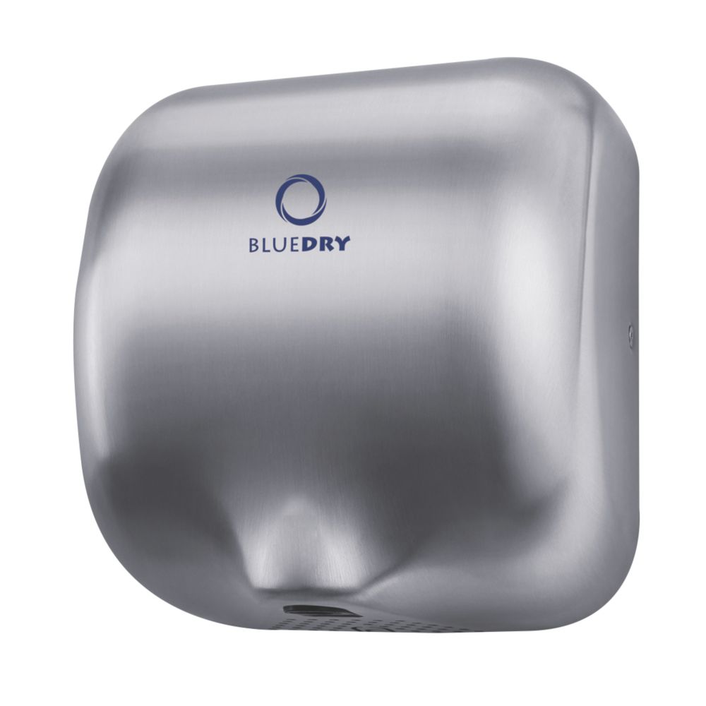 BlueDry Eco Dry High Speed Hand Dryer Brushed Steel 0.551.8kW Screwfix