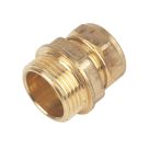 Flomasta  Brass Compression Adapting Male Coupler 22mm x 1"