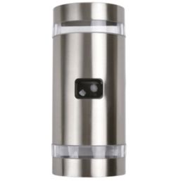 Lutec Focus Outdoor Wall Light With PIR Sensor Stainless Steel
