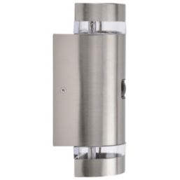 Lutec Focus Outdoor Wall Light With PIR Sensor Stainless Steel