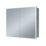 Iowa 2-Door Bathroom Mirror Cabinet With 3300lm LED Light Silver Polished 600mm x 130mm x 700mm