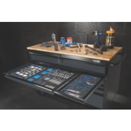 Bunker  10-Drawer Workbench Roller Tool Cabinet Grey