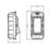Knightsbridge  20AX Grid DP Control Switch Brushed Brass with LED