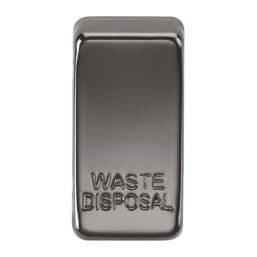Knightsbridge 'WASTE DISPOSAL' Switch Cover Black Nickel