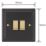 Varilight  10A 2-Gang 2-Way Light Switch  Georgian Black