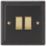 Varilight  10A 2-Gang 2-Way Light Switch  Georgian Black