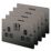 Refurb LAP  13A 2-Gang DP Switched Plug Sockets Black Nickel  with Black Inserts 5 Pack