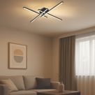Eglo Vascella LED Square Ceiling Light Black 20W 2500lm