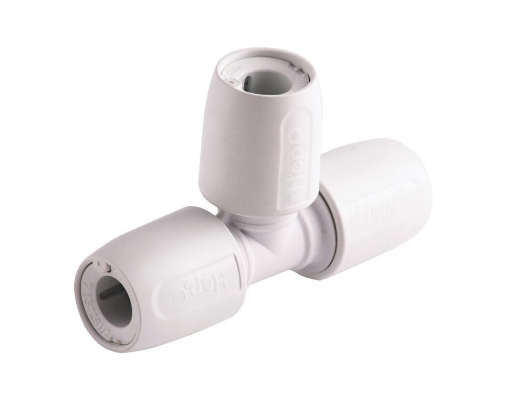 Hep2O  Plastic Push-Fit Equal Tees 10mm 10 Pack