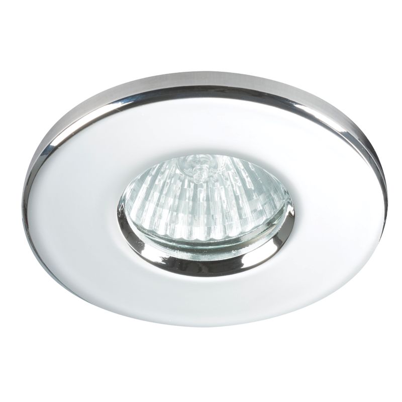 Recessed GU10 downlight fitting installed in ceiling