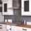 Laura Ashley Lisette Metallic Charcoal Kitchen Splashback 600mm x 750mm x 6mm