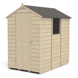 Forest  4' x 6' (Nominal) Apex Overlap Timber Shed with Base