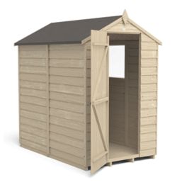 Forest  4' x 6' (Nominal) Apex Overlap Timber Shed with Base