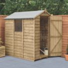 Forest  4' x 6' (Nominal) Apex Overlap Timber Shed with Base