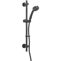 Croydex Pressure Boost One Function Shower Set Matt Black