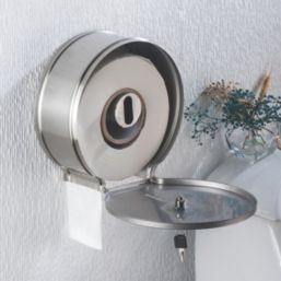 ETAL  Lockable Jumbo Toilet Roll Holder Stainless Steel