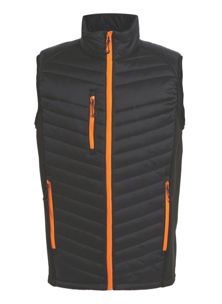 Regatta Navigate Hybrid Bodywarmer Bodywarmer Black Orange Pop Large 41 