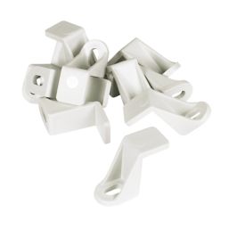 Manrose Rectangular Flat Channel Support Clips White 225mm 10 Pack