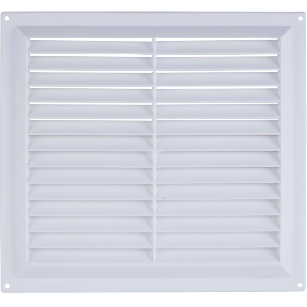 Map Vent Gas Louvre Vent White 229mm x 229mm - Screwfix