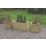 Forest  Square Linear Planter Natural Wood 400mm x 400mm x 440mm