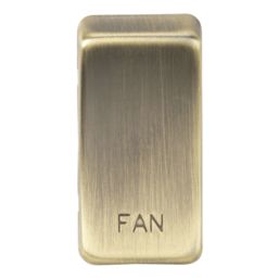 Knightsbridge 'FAN' Switch Cover Antique Brass