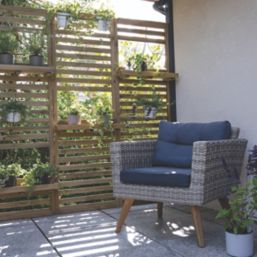 Forest Wooden Slatted Garden Planter 600mm x 1800mm