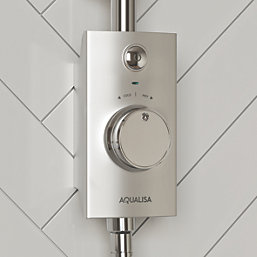 Aqualisa Visage HP/Combi Ceiling-Fed Single Outlet Chrome Thermostatic Digital Shower