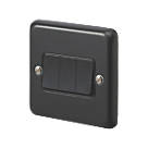 MK Contoura 10A 3-Gang 2-Way Switch  Black with Colour-Matched Inserts