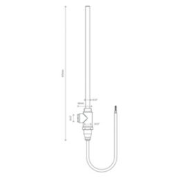 Flomasta  600W White Towel Radiator Heating Element