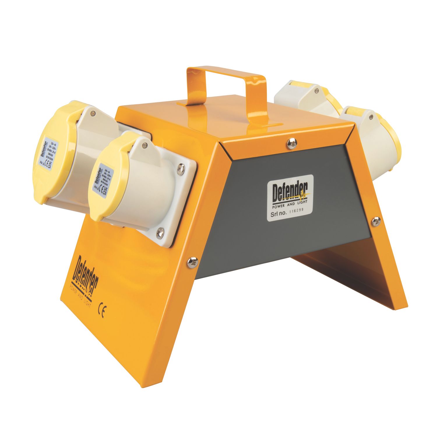 Defender 16A 4-Way Splitter Box 4.7m 110V (620XX)