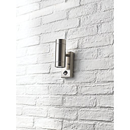 LAP Bronx Outdoor Up & Down Wall Light With PIR Sensor Stainless Steel