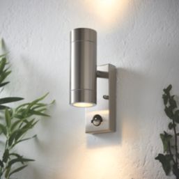 Auraglow PIR Motion Sensor Stainless Steel Up & Down Outdoor Wall