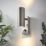 LAP Bronx Outdoor Up & Down Wall Light With PIR Sensor Stainless Steel