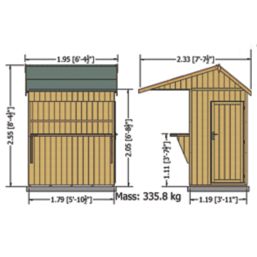 Shire  6' x 4' (Nominal) Apex Shiplap Timber Shed