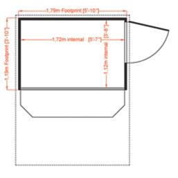 Shire  6' x 4' (Nominal) Apex Shiplap Timber Bar & Garden Store