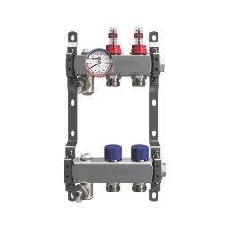 Warmup 2 Port S3 Underfloor Heating Manifold Stainless Steel