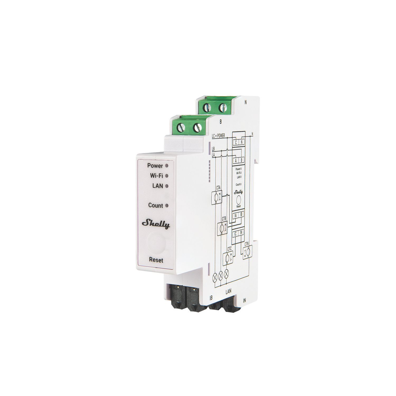 Shelly Pro 3EM 3-Phase Energy Meter (621AG)