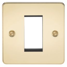 Knightsbridge  1-Module Modular Faceplate Polished Brass