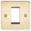 Knightsbridge  1-Module Modular Faceplate Polished Brass