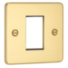 Knightsbridge  1-Module Modular Faceplate Polished Brass