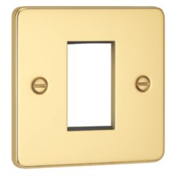 Knightsbridge  1-Module Modular Faceplate Polished Brass