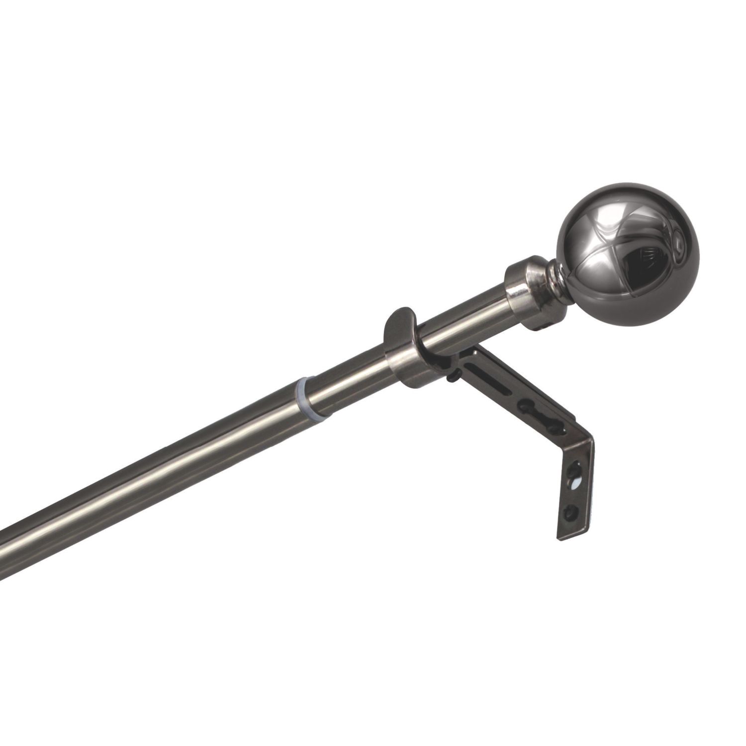 Renaissance Black Nickel Curtain Pole 28/25mm x 120-210cm (621CK)