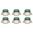 4lite Kana Fixed  Fire Rated LED Downlight  Satin Chrome 5/7W 640lm-830lm 6 Pack