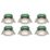 4lite Kana Fixed  Fire Rated LED Downlight  Satin Chrome 5/7W 640lm-830lm 6 Pack