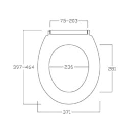 Swirl  Soft-Close with Quick-Release Slimline Toilet Seat Stainless Steel & Plastic White
